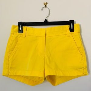 J Crew Yellow 3” Chino Cotton Shorts Size 00
